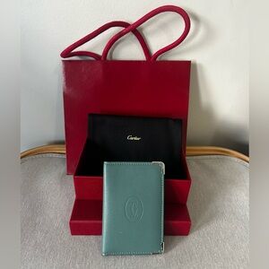 Cartier Card Holder in Teal Color